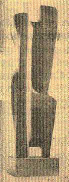 Sculpture en bois sur socle